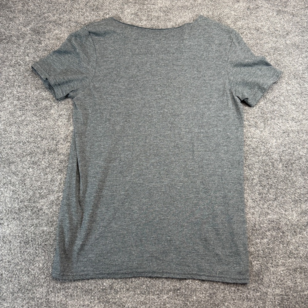 Rush Caress of Steel Shirt Adult S/M Heather Grey Cut Neck Distressed Band Tee - Picture 6 of 7